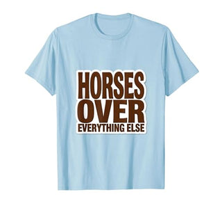 Mademark Horses Over Everything Equestrian Design T-Shirt - Men - size chart