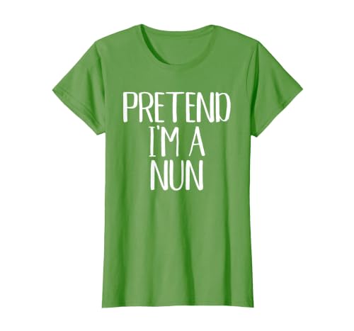 Funny Halloween Group Matching Costumes Idea Pretend I'm A Nun Costume Family Funny Halloween Party T-Shirt - size chart