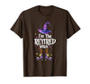 Funny Quote Horror Costume Party Family Friends I'm The Retired Witch Spooky Scary Halloween Retiree Women T-Shirt - size