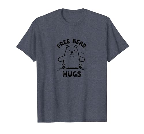Mademark Free Bear Hugs: Cute Cartoon Animal Lover Gift T-Shirt - size chart