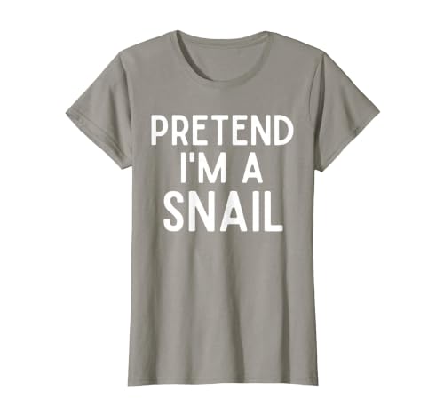 Snail Costume Party Lazy Snail Halloween Costume Pretend I'm A Snail Costume Party Funny Halloween Snail T-Shirt - size chart