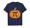 Halloween Tees Women Men Kids Pumpkin Pi Symbol Funny Math Nerd Spooky Halloween Pi Day T-Shirt - size chart