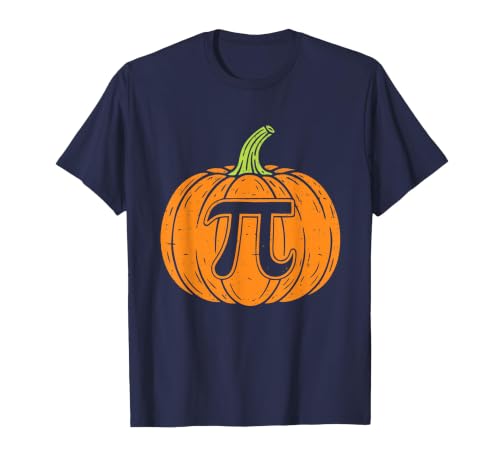 Halloween Tees Women Men Kids Pumpkin Pi Symbol Funny Math Nerd Spooky Halloween Pi Day T-Shirt - size chart