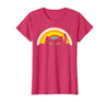 Cat Shirts For Women Men Girls Kids Kitten Gifts Peeping Black Cat Rainbow Vintage Halloween Men Women Kids T-Shirt - size