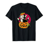 Disney Pinocchio Halloween Figaro Inside A Pumpkin Retro T-Shirt - size chart