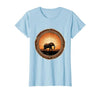 Mademark Elephant Silhouette Glowing Safari Sunset T-Shirt - Women - size chart