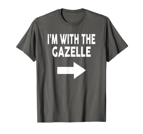 ShirtZilla I'm with The Gazelle Halloween Gazelle T-Shirt - size chart