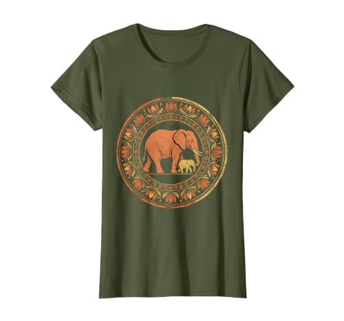Mademark Elephant Mom and Baby Pregnancy Announcement T-Shirt - Women - size chart