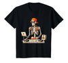 Funny Skeleton DJ Halloween Men Outfit Skeleton DJ Halloween Costume Turntable Music Funny Men Boys T-Shirt - size chart