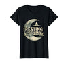 Mademark Resting Witch Face Halloween Design T-Shirt - size chart