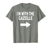 ShirtZilla I'm with The Gazelle Halloween Gazelle T-Shirt - size chart