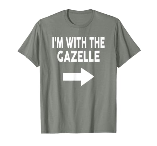 ShirtZilla I'm with The Gazelle Halloween Gazelle T-Shirt - size chart