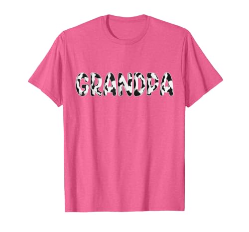 Cow Pattern Print Family Matching Birthday Shirts Cow Grandpa Birthday Family Matching Fathers Day Boy Girl T-Shirt - size