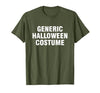 Generic Halloween Costume T-Shirt - size chart