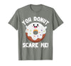 Donut Halloween Shirt Halloween Donut Costume Kids Men Women Doughnut Scare Me T-Shirt - size chart