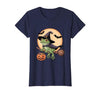 Frog Lover Halloween Party Wear Frog Witch Hat Pumpkin Halloween Costume Men Women Kids T-Shirt - size chart
