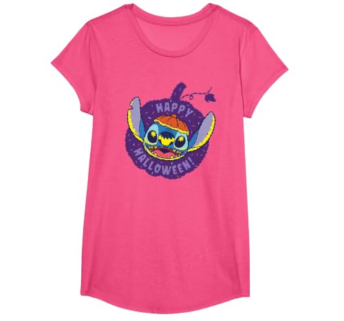 Disney Lilo & Stitch Jack-o’-Lantern Pumpkin Happy Halloween T-Shirt - size chart