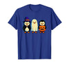 Nerrrdy Penguin Witch Ghost Pumpkin Men Women Kids Funny Halloween T-Shirt - size chart