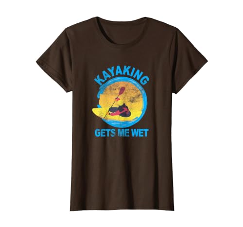 Groundhog Tees Kayaking Gets Me Wet Halloween Funny T-Shirt T-Shirt - size chart