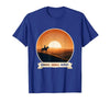 Mademark Sunrise Saddle Repeat Horse Rider Silhouette Design T-Shirt - Men - size chart