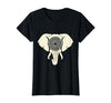 Mademark Elephant Head Ornate Mandala Illustration T-Shirt - Women - size chart