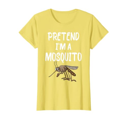 Pretend I'm A Mosquito Funny Halloween Costume Pretend I'm A Mosquito Funny Lazy Halloween Costume Party T-Shirt - size chart