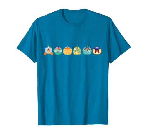 Disney Princess Pumpkins Fall Autumn Lineup of Princesses T-Shirt - size chart