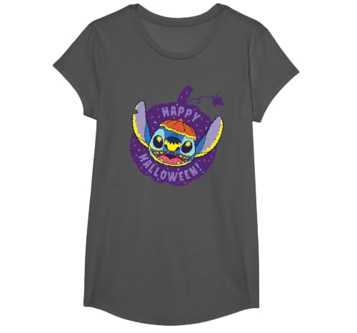 Disney Lilo & Stitch Jack-o’-Lantern Pumpkin Happy Halloween T-Shirt - size chart