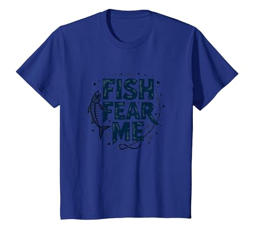 Mademark Fish Fear Me Funny Fishing for Men Angler Humor Quote T-Shirt - size chart