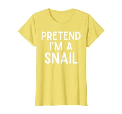 Snail Costume Party Lazy Snail Halloween Costume Pretend I'm A Snail Costume Party Funny Halloween Snail T-Shirt - size chart