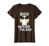 Vulgar Halloween Tee Shop Boo Motherfucker Funny Beer Drinking Ghost Adult Halloween T-Shirt - size chart