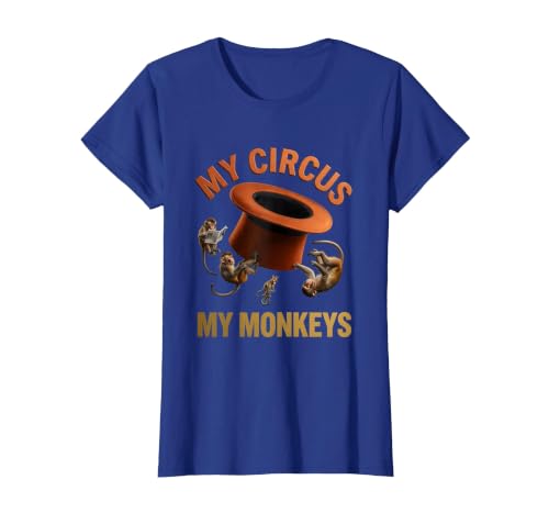 Mademark My Circus My Monkeys Funny Women Design T-Shirt - Women - size chart