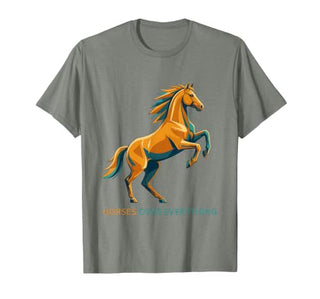 Mademark Horses Over Everything Equestrian Design T-Shirt - Men - size chart