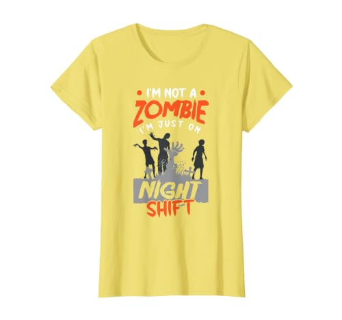 The Shift Worker - Night Shift Worker Design Night Shift Worker Halloween Funny Pun T-Shirt - size chart