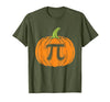 Halloween Tees Women Men Kids Pumpkin Pi Symbol Funny Math Nerd Spooky Halloween Pi Day T-Shirt - size chart