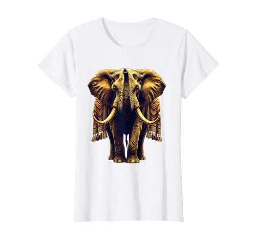 Mademark Ornate Parade Elephant Illustrated Graphic T-Shirt - Women - size chart