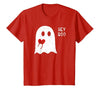 Halloween Ghosts & Stuff Clothing Hey Boo Ghost Heart Hand Sign Cute Halloween Spooky Season T-Shirt - size chart