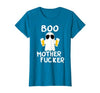Vulgar Halloween Tee Shop Boo Motherfucker Funny Beer Drinking Ghost Adult Halloween T-Shirt - size chart