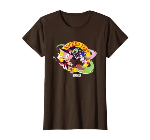 Sonic The Hedgehog Halloween Wicked Fast Witch Costumes T-Shirt - size chart