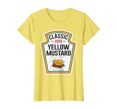 Funny DIY Halloween Costume Matching Tees Yellow Mustard Condiment DIY Halloween Costume Matching T-Shirt