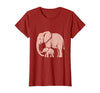 Mademark Mama Elephant Trunk Wrapped Around Baby T-Shirt - Women - size chart