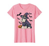 Witch Schnauzer Dog Halloween Outfits Schnauzer Dog Scary Pumpkin Bat Witch Schnauzer Halloween T-Shirt - size chart