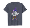 Funny Quote Horror Costume Party Family Friends I'm The Retired Witch Spooky Scary Halloween Retiree Women T-Shirt - size