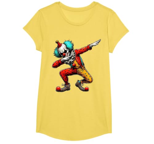 Creepy Halloween Dabbing Dab Dance Dabbing Creepy Clown Scary Halloween Dab Dance T-Shirt - size chart