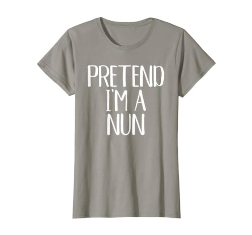 Funny Halloween Group Matching Costumes Idea Pretend I'm A Nun Costume Family Funny Halloween Party T-Shirt - size chart