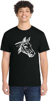 Comical Shirt Horse Graphic Top for Equestrian and Animal Lovers Cotton Tee Adult Youth Tall Men Women - size chart