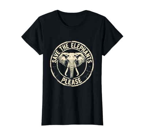 Mademark Save The Elephants Please Wildlife Advocate Design T-Shirt - Women - size chart