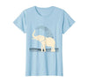 Mademark Elephant Spraying Water Raised Trunk Illustration T-Shirt - Women - size chart
