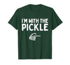 Funny Halloween Costume Holiday Party Gift I'm with The Pickle Funny Halloween Costume Matching Couples T-Shirt - size chart