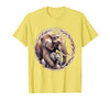 Mademark Elephant Love Gentle Trunk Embrace Wildlife Art T-Shirt - Men - size chart